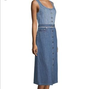 Two tone denim dress